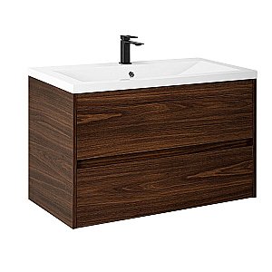 Тумба с раковиной Art&Max Family-M-1000-2C-SO-BO/AM-LAV-1000-MR-A Дуб бурбон для ванной в интернет-магазине Sanbest