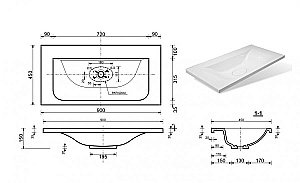 Тумба с раковиной Эстет Bali 90 белая для ванной в интернет-магазине Sanbest
