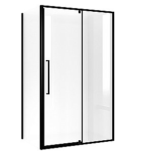 Душевой уголок Niagara Nova NG-85-12AB/NG-A100B-34 120х100 стекло прозрачное/профиль черный матовый купить в интернет-магазине Sanbest