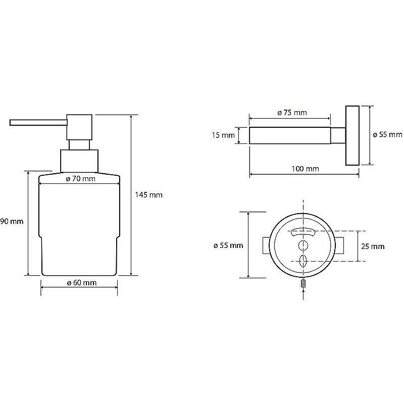 Диспенсер Bemeta Sablo 160109102 золото купить в интернет-магазине сантехники Sanbest