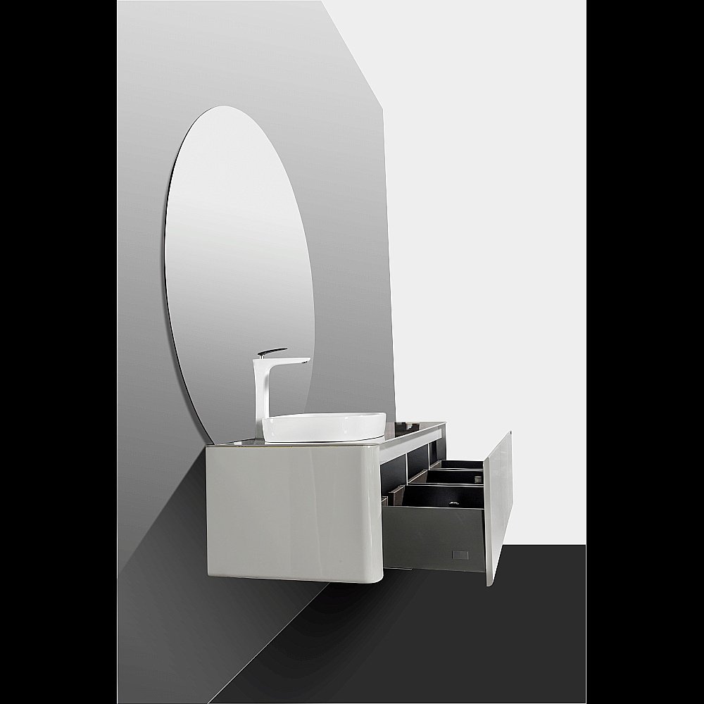 Зеркало с LED-подсветкой Black&White U915.1000MR 110x100 в ванную от интернет-магазине сантехники Sanbest