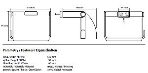 Держатель для туалетной бумаги Bemeta Nero 135012010 купить в интернет-магазине сантехники Sanbest