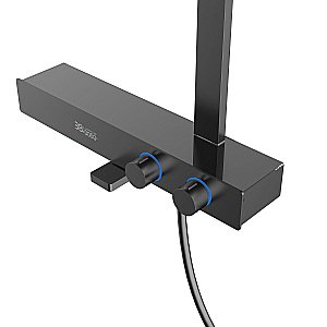 Душевая система Vincea Inspire VSFS-3I13TGM вороненая сталь купить в интернет-магазине сантехники Sanbest