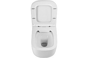 Унитаз подвесной Art&Max MONZA AM232CHR/SC белый, с сиденьем микролифт, безободковый купить в интернет-магазине Sanbest