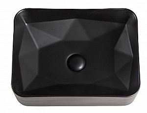 Раковина накладная Orange 47 B02-460mb черная матовая купить в интернет-магазине Sanbest