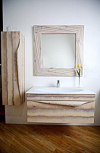 Зеркало Aqwella Papyrus-wood 100 Pap-w.02.10/LIGHT светлое дерево в ванную от интернет-магазине сантехники Sanbest