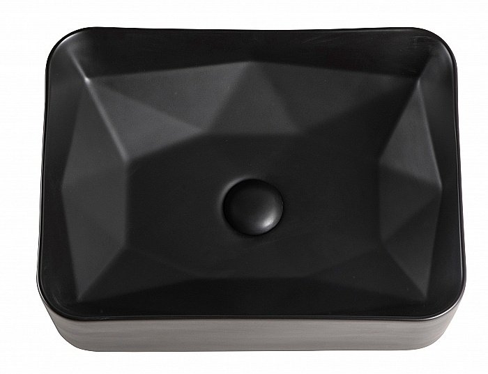 Раковина накладная Orange 47 B02-460mb черная матовая купить в интернет-магазине Sanbest