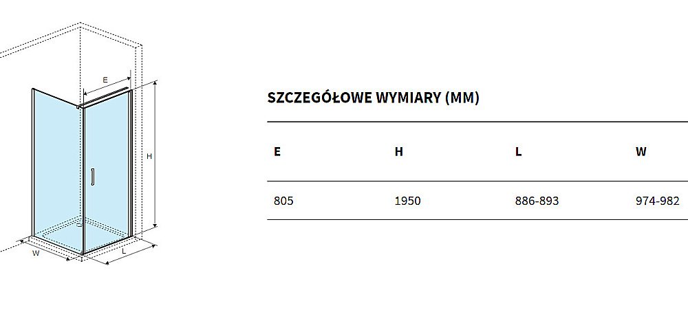 Душевой уголок Excellent Mazo 90х100 стекло прозрачное/профиль хром купить в интернет-магазине Sanbest