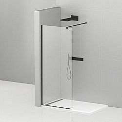 Душевое ограждение Cezares Liberta L-1-90 прозрачный/профиль черный купить в интернет-магазине Sanbest