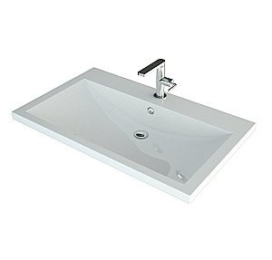 Тумба с раковиной напольная Grossman Виста 75 с 2-я ящ, белый глянец для ванной в интернет-магазине Sanbest