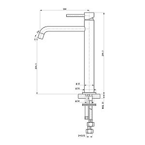 Смеситель для раковины Caprigo Don 53-025-BRG золото матовое купить в интернет-магазине сантехники Sanbest