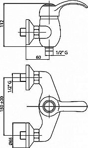 Смеситель для душа Caprigo MAGGIORE 11-016-crm хром купить в интернет-магазине сантехники Sanbest