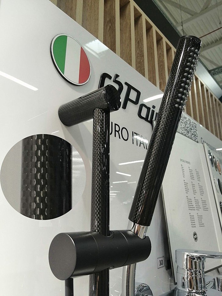 Душевой гарнитур PAINI Ancona ANCR121L9 черный/карбон купить в интернет-магазине сантехники Sanbest