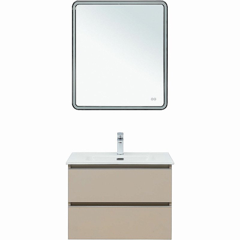 Тумба с раковиной Aquanet Вега 70 329584 бежевая для ванной в интернет-магазине Sanbest