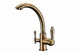 Смеситель для кухни Zorg Sanitary ZR 314 YF-33 BR Бронза купить в интернет-магазине сантехники Sanbest