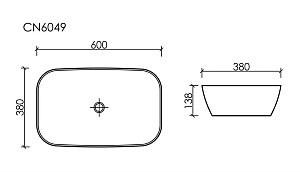 Раковина Ceramica Nova Element 60 CN6049 белая купить в интернет-магазине Sanbest