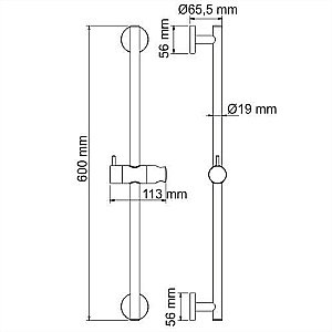 Душевая штанга WasserKRAFT A122 купить в интернет-магазине сантехники Sanbest