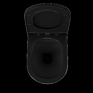 Унитаз подвесной с инсталляцией D&K Venice DS1022502 черный матовый/кнопка черная матовая, безободковый, с крышкой микролифт купить в интернет-магазине Sanbest