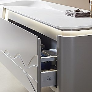 Тумба с раковиной Black&White Gravity V-2400 180 серая для ванной в интернет-магазине Sanbest