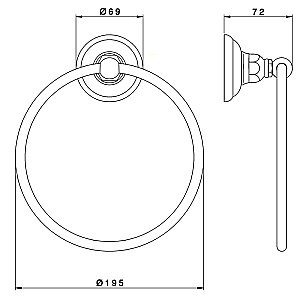 Полотенцедержатель Nicolazzi Accessori Classica 1485BZ Бронза купить в интернет-магазине сантехники Sanbest