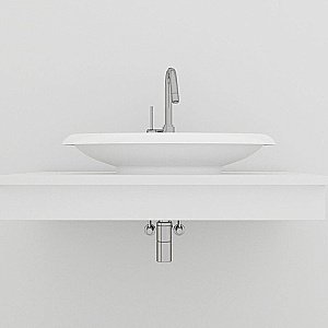 Раковина накладная Montebianco BOLSENA 12045 белая матовая купить в интернет-магазине Sanbest