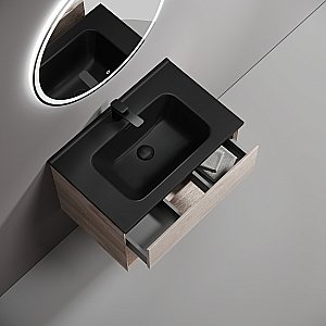 Тумба с раковиной Sancos Marmi 1.0 70 MR1.070EG дуб галифакс натуральный для ванной в интернет-магазине Sanbest