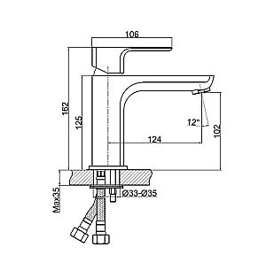 Смеситель для раковины Cersanit GEO 63039 купить в интернет-магазине сантехники Sanbest