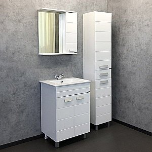 Зеркало со шкафом Comforty Модена М 00-00001639 60 белый матовый в ванную от интернет-магазине сантехники Sanbest