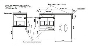 Тумба с раковиной Эстет Dallas Luxe 120 подвесная 1 ящик, белая для ванной в интернет-магазине Sanbest