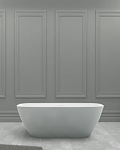 Ванна из искусственного камня ABBER Stein AS9612-1.7 170х72 белая матовая купить в интернет-магазине Sanbest