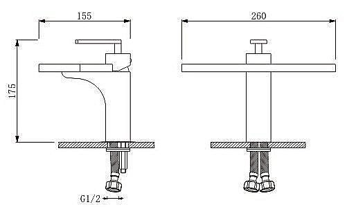 Смеситель для раковины Schein Fan 44217/8011001 купить в интернет-магазине сантехники Sanbest