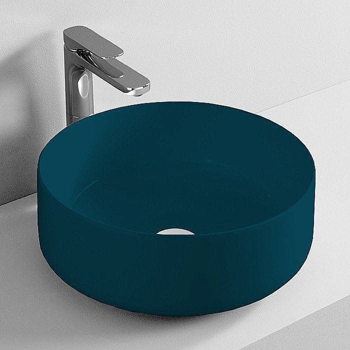 Раковина накладная Artceram Cognac 42 COL001 42 00 Petrolio купить в интернет-магазине Sanbest