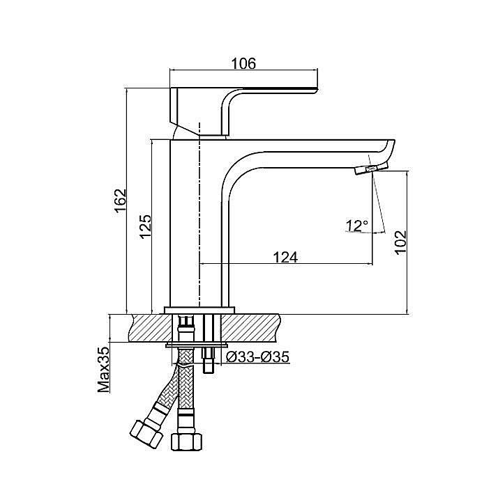Смеситель для раковины Cersanit GEO 63039 купить в интернет-магазине сантехники Sanbest