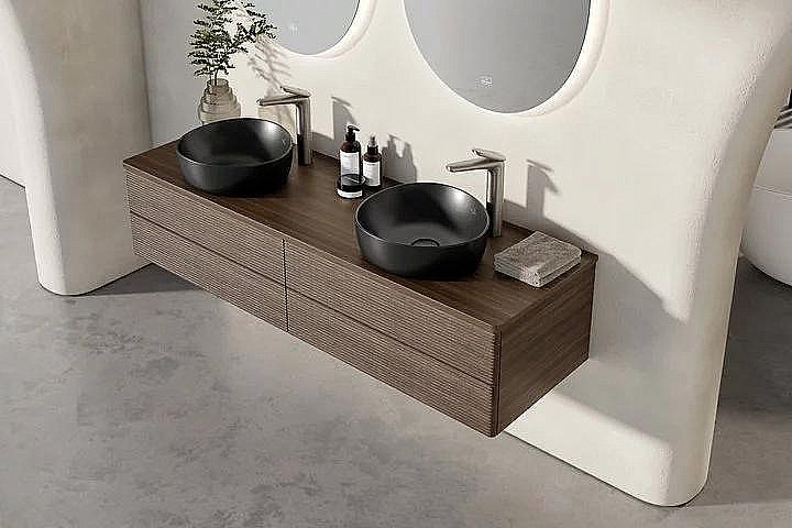 Раковина накладная Villeroy&Boch Antao 40 4A7240R7 черная матовая купить в интернет-магазине Sanbest