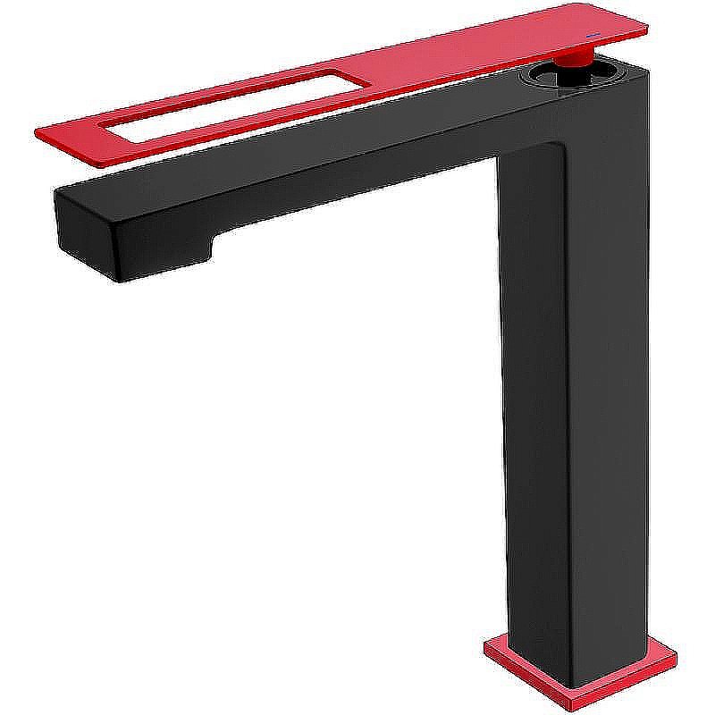 Смеситель для раковины Boheme Q 142-BR черный матовый/красный купить в интернет-магазине сантехники Sanbest