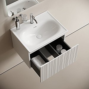 Тумба с раковиной Sancos CODE CD60W/CN13001 60 белая для ванной в интернет-магазине Sanbest