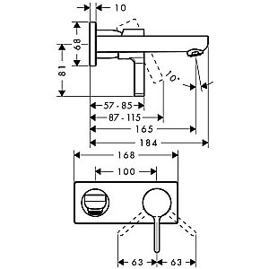 Смеситель для раковины Hansgrohe Metris S 31162000 купить в интернет-магазине сантехники Sanbest