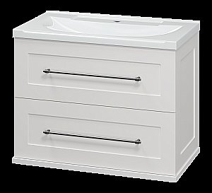 Тумба с раковиной Misty Марта - 70 П-Мрт09070-011Пр белая для ванной в интернет-магазине Sanbest