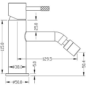 Смеситель для биде Boheme Uno 466-BG черный/золото купить в интернет-магазине сантехники Sanbest