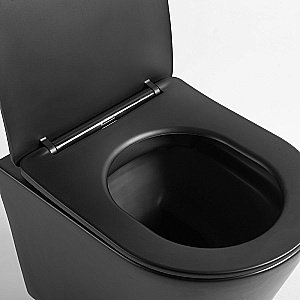 Унитаз Vincea Piatti VT1-11SMB безободковый, с крышкой микролифт, черный матовый купить в интернет-магазине Sanbest