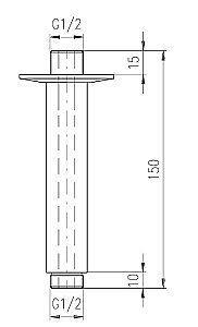 Держатель верхнего душа Rav-Slezak MD0311SM бронза купить в интернет-магазине сантехники Sanbest