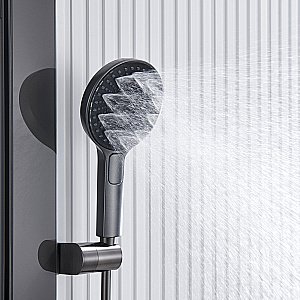 Душевая система Black&White Gravity GH9025NGM оружейная сталь купить в интернет-магазине сантехники Sanbest
