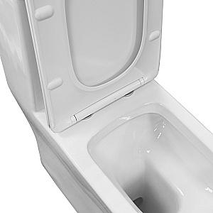 Унитаз моноблок Azario Vero AZ-8608 белый, безободковый, с крышкой микролифт купить в интернет-магазине Sanbest