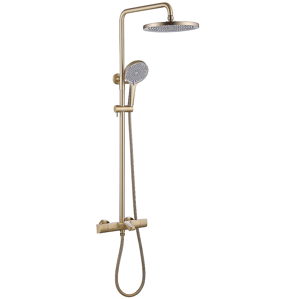 Душевая система ABBER Thermostat AF8516GL золото матовое купить в интернет-магазине сантехники Sanbest
