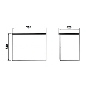 Тумба с раковиной Orange Otto Ot-75TuGLASS 75 белая для ванной в интернет-магазине Sanbest
