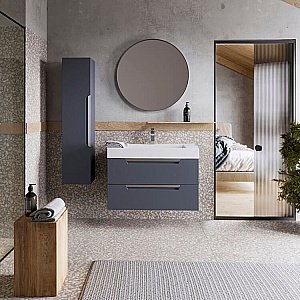 Пенал Aqwella Cube 30 CUB0503GR серый для ванной в интернет-магазине сантехники Sanbest