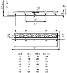 Душевой лоток Veconi Line Black V450LB купить в интернет-магазине Sanbest