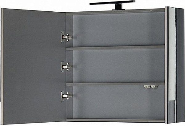 Зеркальный шкаф Aquanet Верона 75 черный купить в интернет-магазине сантехники Sanbest