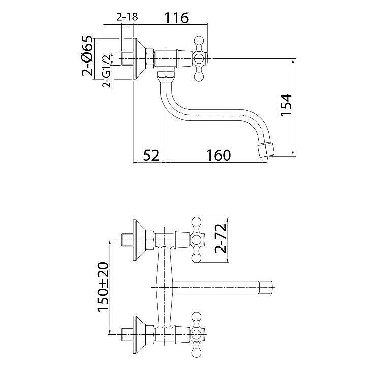 Смеситель для кухни Milardo Duplex DUPSB1M09 хром купить в интернет-магазине сантехники Sanbest
