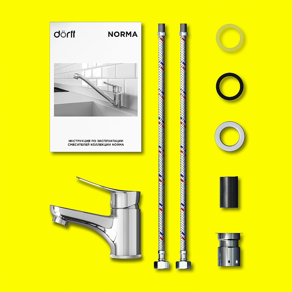 Смеситель для раковины Dorff Norma D1002100 хром купить в интернет-магазине сантехники Sanbest